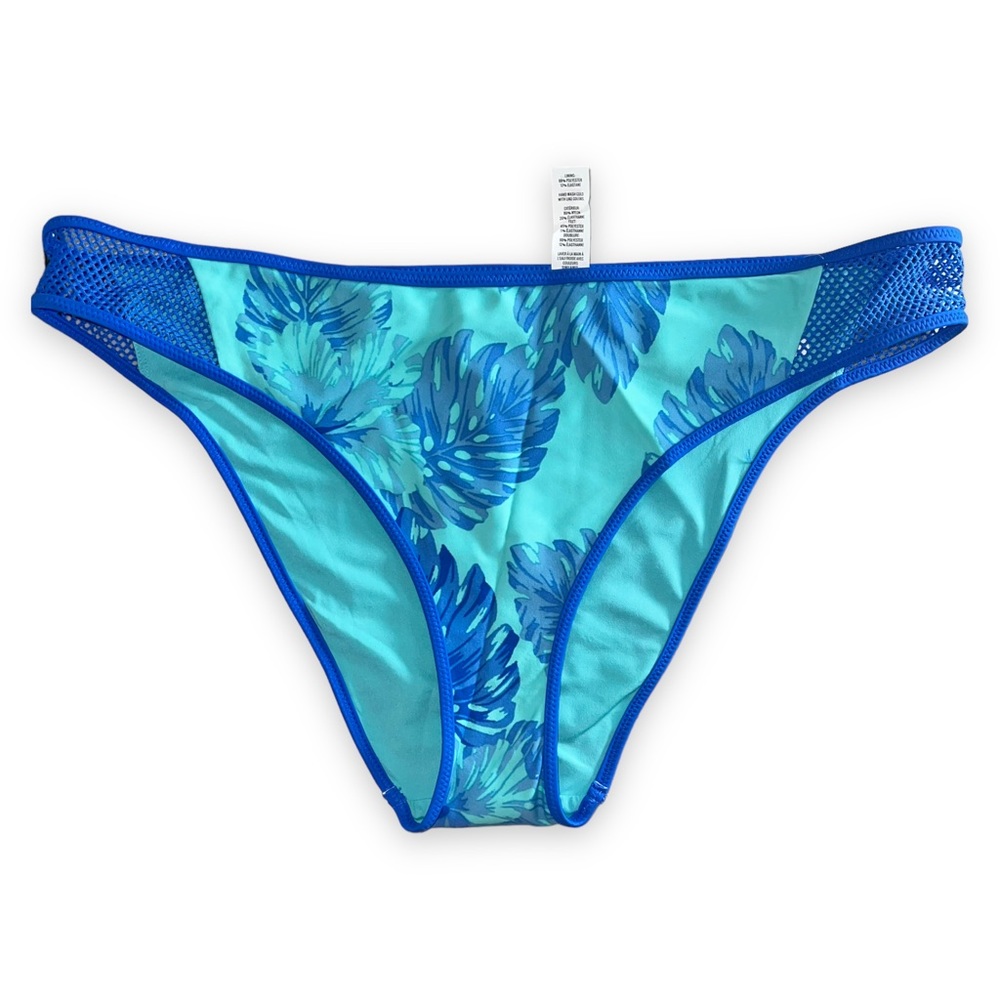 NEW Aerie Blue Tropical Bikini Bottoms Women’s Size XL